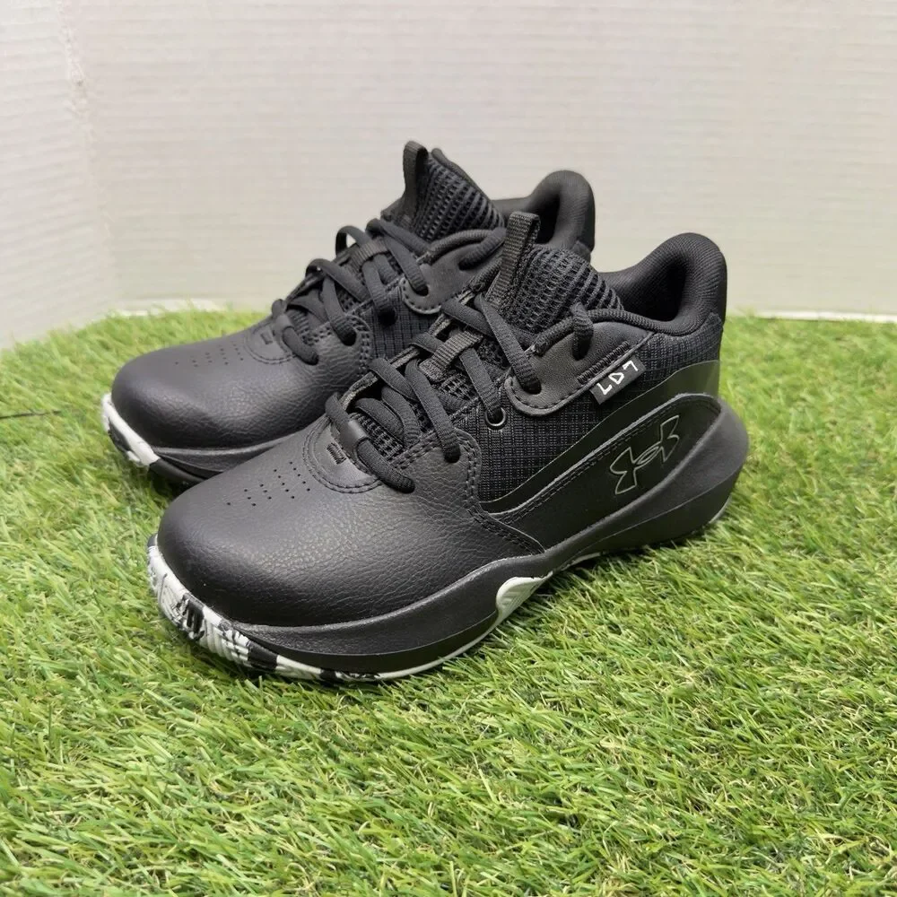 Under Armour Lockdown 7 (PS) Black Basketball Shoes 3028514-004 Youth Size 2.5Y
